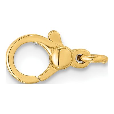 14K Yellow Gold Pear Lobster Clasp with Jump Ring