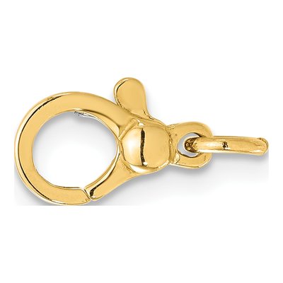 14K Yellow Gold Pear Lobster Clasp with Jump Ring