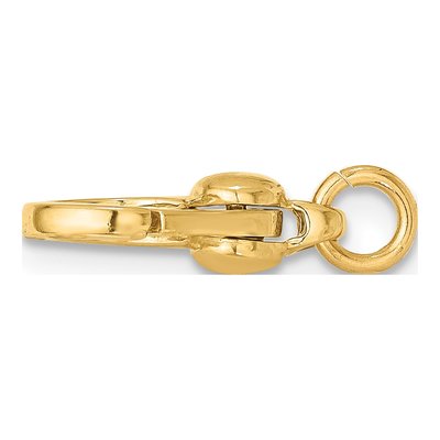 14K Yellow Gold Pear Lobster Clasp with Jump Ring – view 2