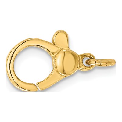14K Yellow Gold Pear Lobster Clasp with Jump Ring