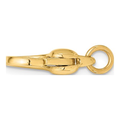 14K Yellow Gold Pear Lobster Clasp with Jump Ring – view 2