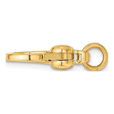 14K Yellow Gold Pear Lobster Clasp with Jump Ring – view 2