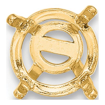 14K Yellow Gold 4-Prong Earring Mounting, 4.0mm – view 2
