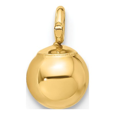 14K Yellow Gold 5mm Single Ball Drop Earring Finding – view 2