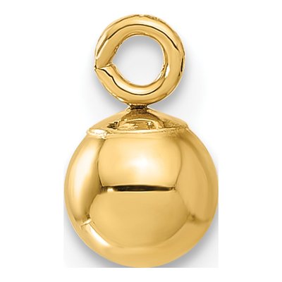 14K Yellow Gold 5mm Single Ball Drop Earring Finding