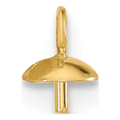 14K Yellow Gold Pearl Drop Earring Mounting – view 2