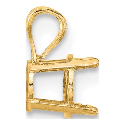 14K Yellow Gold 8mm Round Pendant Mounting – view 2