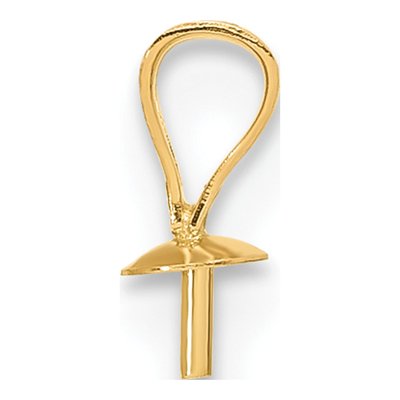 14K Yellow Gold Pearl Drop Pendant Mounting – view 2