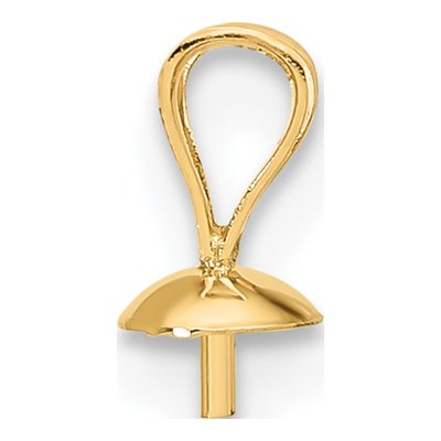 14K Yellow Gold 4.1mm Pearl Drop Pendant Mount – view 2
