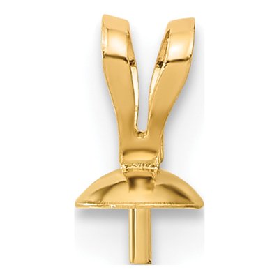 14K Yellow Gold 4.1mm Pearl Drop Pendant Mount