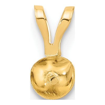 14K Yellow Gold 4.1mm Pearl Pendant Mounting