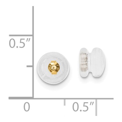 14K Yellow Gold Mushroom Silicone Earring Backs – view 3