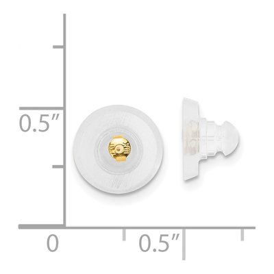 14K Yellow Gold Silicone Slider Earring Backs, Pair – view 3