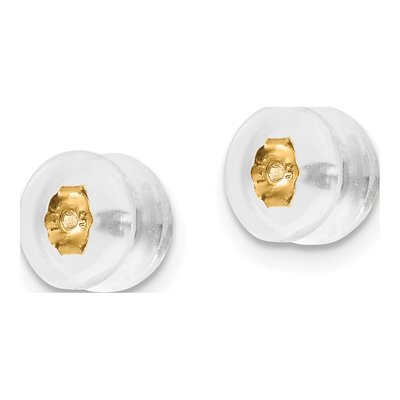 14K Yellow Gold Screwback Earring Sliders, Pair – view 2