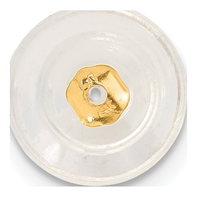 14K Yellow Gold Silicone Earring Backs, Pair