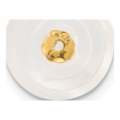 14K Yellow Gold Silicone Slider Earring Backs, Pair
