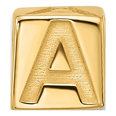 14K Yellow Gold Alphabet Letter A Pendant – view 3