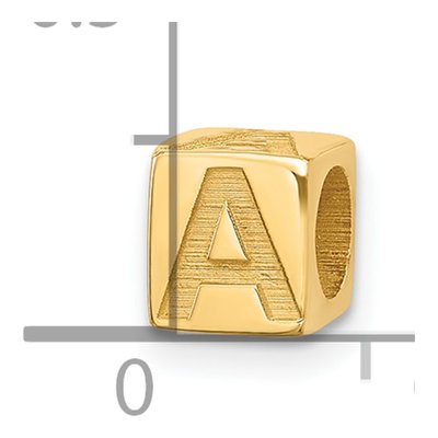 14K Yellow Gold Alphabet Letter A Pendant – view 4