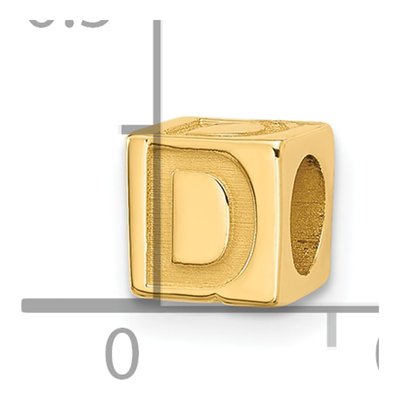 14K Yellow Gold Alphabet Letter D Pendant – view 4