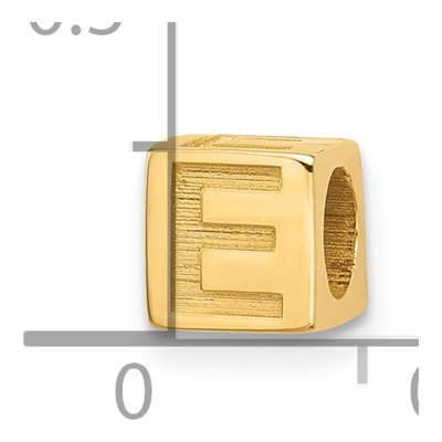 14K Yellow Gold Alphabet Letter E Pendant – view 4