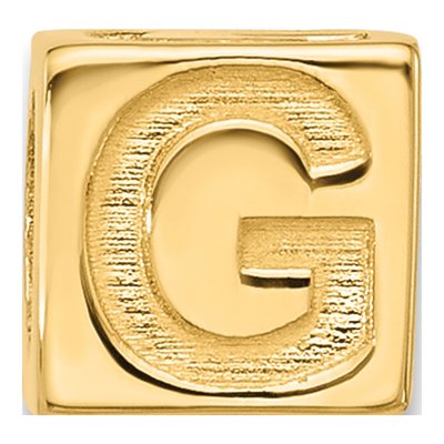 14K Yellow Gold Alphabet Letter G Pendant – view 3