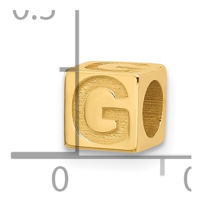 14K Yellow Gold Alphabet Letter G Pendant – view 4