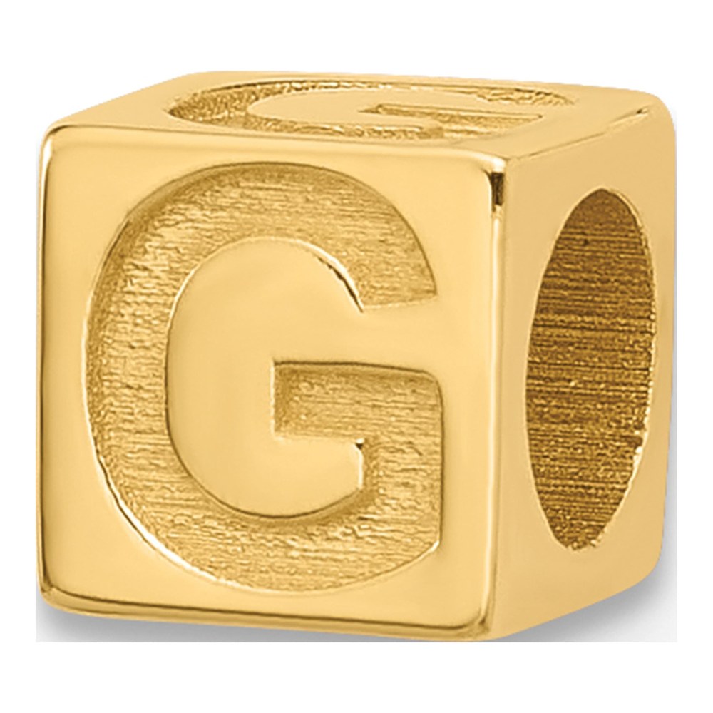 14K Yellow Gold Alphabet Letter G Pendant