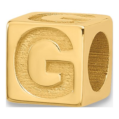 14K Yellow Gold Alphabet Letter G Pendant