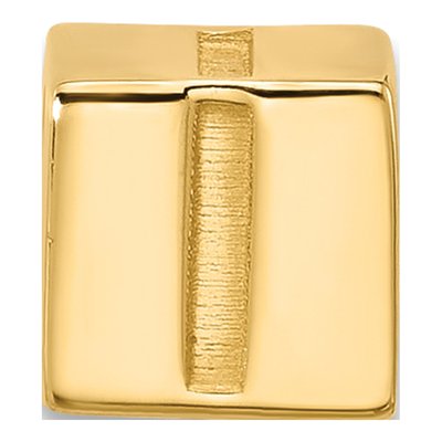 14K Yellow Gold Alphabet Letter I Pendant – view 3