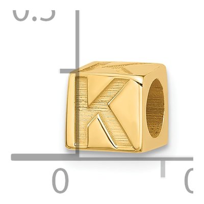 14K Yellow Gold Alphabet Letter K Pendant – view 4