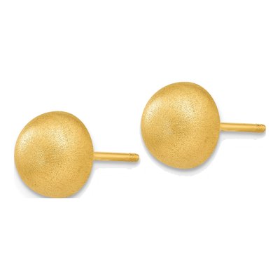 14K Yellow Gold Half Ball Stud Earrings – view 3