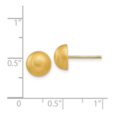 14K Yellow Gold Half Ball Stud Earrings – view 5