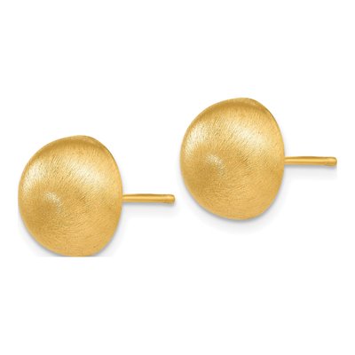 14K Yellow Gold Half Ball Stud Earrings – view 3
