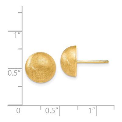 14K Yellow Gold Half Ball Stud Earrings – view 5