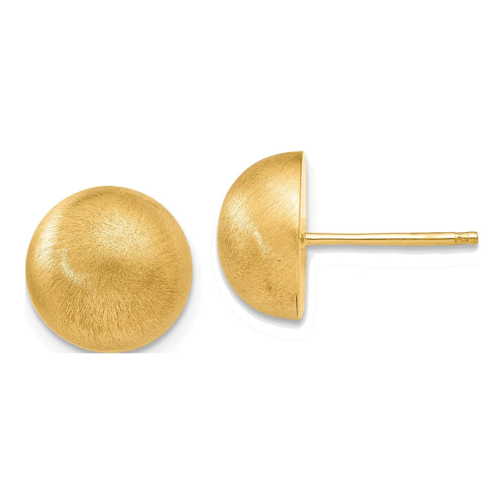 14K Yellow Gold Half Ball Stud Earrings