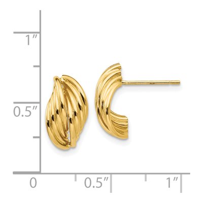 14K Yellow Gold Button Stud Earrings – view 5