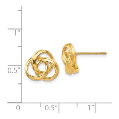 14K Yellow Gold Love Knot Stud Earrings – view 5