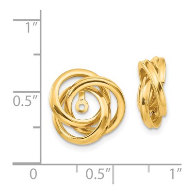 14K Yellow Gold Love Knot Earring Jackets – view 6
