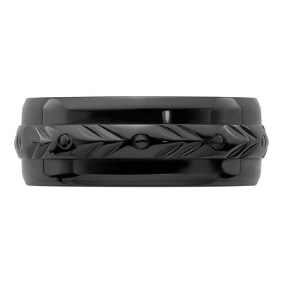 Zirconium 8mm Black Zirconium Wedding Band – view 4