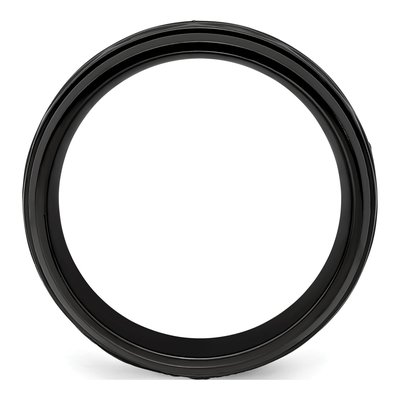 Zirconium Black Zirconium Diamond-Cut Wedding Band – view 3