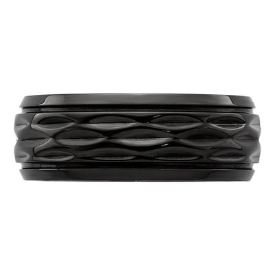 Zirconium Black Zirconium Diamond-Cut Wedding Band – view 4