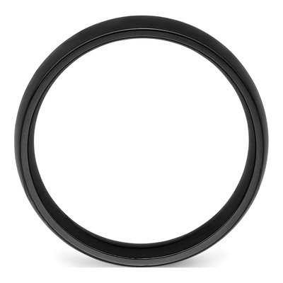 Zirconium 6mm Black Zirconium Wedding Band – view 3