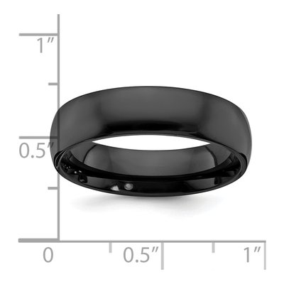 Zirconium 6mm Black Zirconium Wedding Band – view 5