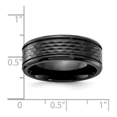 Zirconium 8mm Black Zirconium Wedding Band – view 5