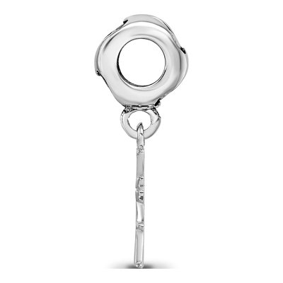 Zeta Tau Alpha Sterling Silver Heart Bead – view 3
