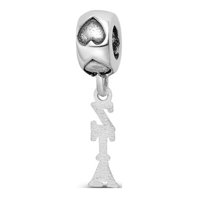 Zeta Tau Alpha Sterling Silver Heart Bead – view 5